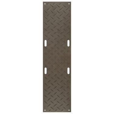 2' x 8' AlturnaMAT® Ground Protection Mat, One Smooth Side, Hand Holes, 120 Ton Capacity, Black - AM28S1HH8